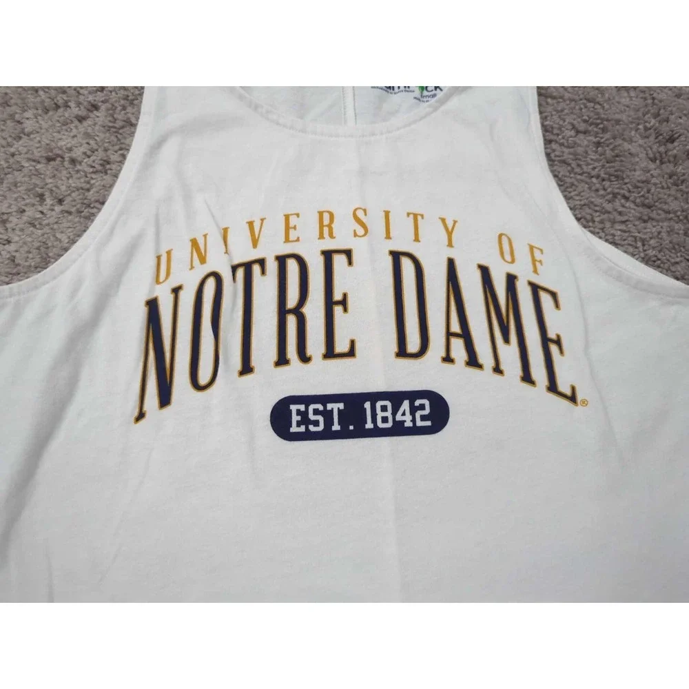 University‎ of Notre Dame Fighting Irish Tank Top Womens S NCAA Shamrock White - Picture 3 of 8